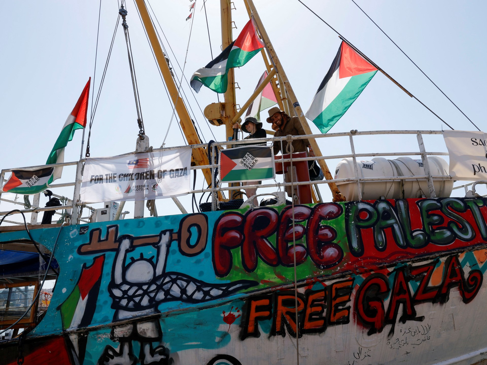 Climate activist Greta Samberg joins aid ship efforts to break the siege of Gaza | Israeli-Palestinian conflict news