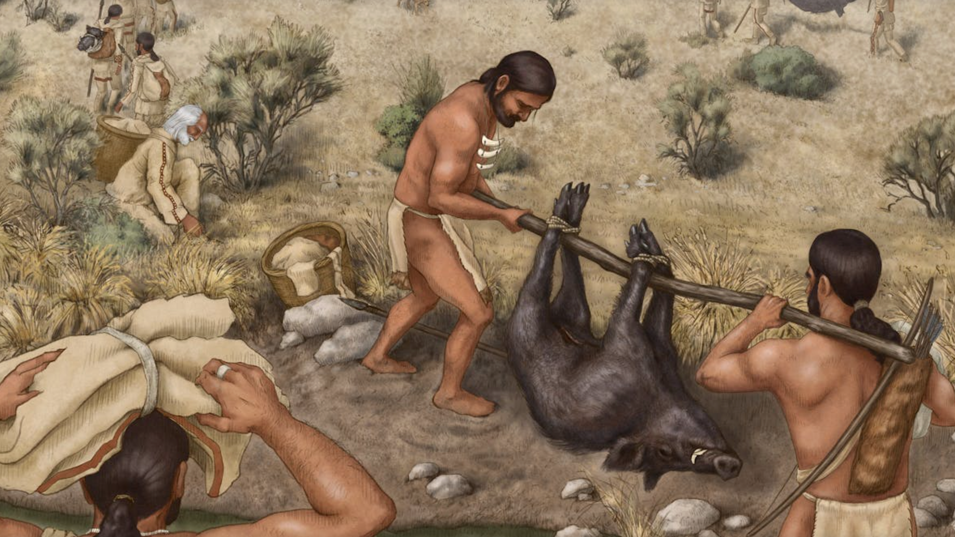 Archaeologists have discovered that a political party 11,000 years ago was BYOB – Bring your own wild boar