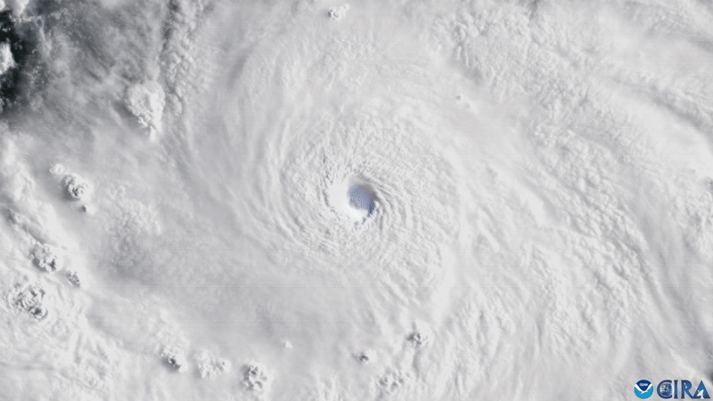 Watch Hurricane Erin reach Category 5 strength in the flames of lightning