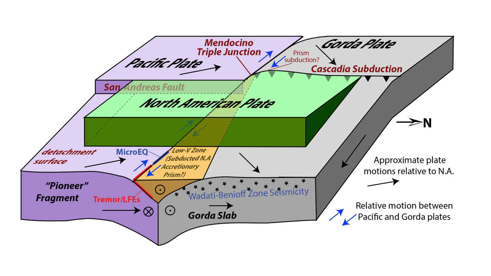 Fragment of lost tectonic plate discovered at intersection of San Andreas and Cascadia faults