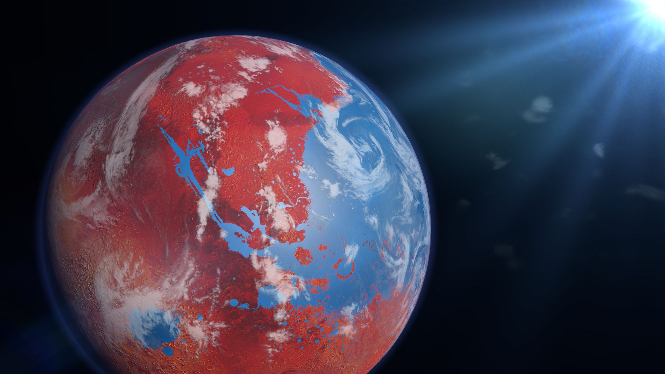 New images suggest an ocean the size of the North Pole that once covered half of Mars