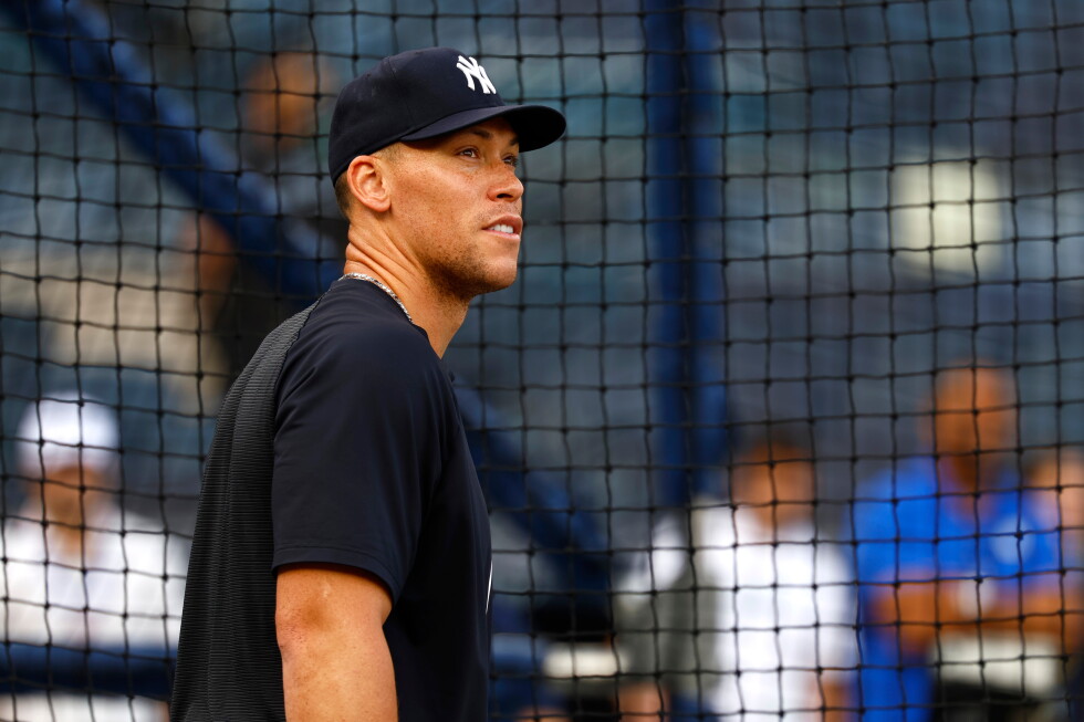 Aaron Judge strikes out in 1st at-bat for Yankees after 99-day absence caused by broken rib