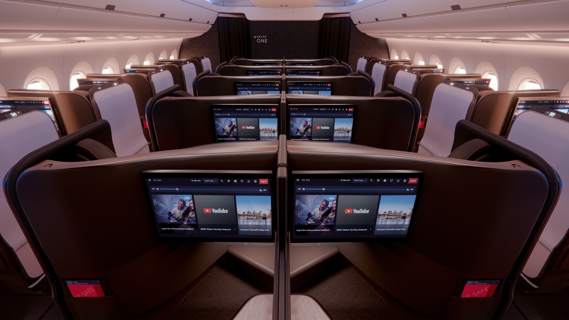 Delta overhauls Delta One class with new seats, menus and dinnerware