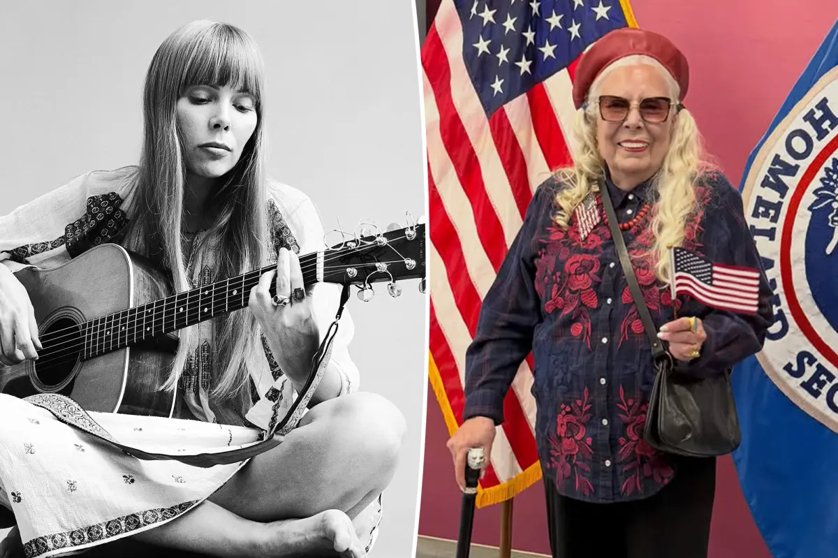 Joni Mitchell celebrates becoming a US citizen: ‘A journey that began 62 years ago’