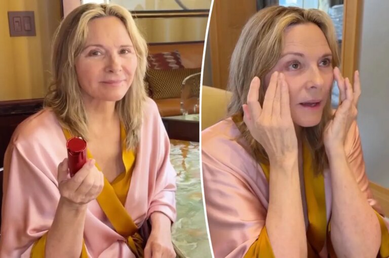 Kim Cattrall uses Clarins anti-aging eye cream for a ‘visible eye lift’